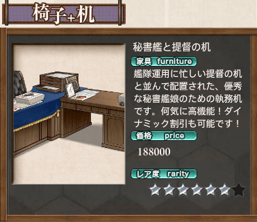 秘書艦と提督の机